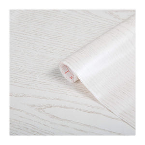 White Pearlwood Vinyl 450mm, Self-Adhesive