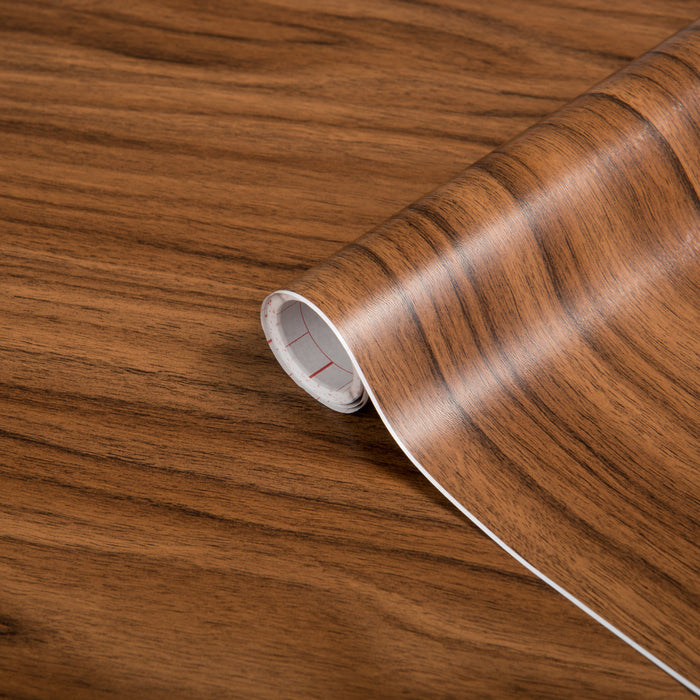 Medium Walnut Vinyl (675mm, Self-Adhesive)